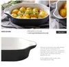 Baking Dishes European breakfast tray Baked Spaghetti Porcelain Double Ear Plates High Temperature Resistant Microwave Oven Pans