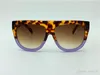 Novo vintage óculos de sol ce41026 audrey moda óculos de sol feminino design grande quadro aba superior óculos de sol de grandes dimensões leopard4940190