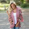 Fashion-Aproms Flare Sleeve Crochet Lace Chiffon Coat Kvinnor 3/4 Ärm Blommigtryck Kimono Ladies Casual Höst Öppna Front Outwear Toppar