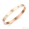 Heiße modische Liebesarmbänder für Frauen, Roségoldfarben, Edelstahl, bezauberndes CZ-Manschettenarmband, liebt Schmuck, Geschenk