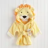 Infantil Do Bebê Hoodies Manga Longa Cinto de Banho Robes Sleepwear Bonito Meninos Meninas Animal Orelhas Roupão de Banho Com Capuz Roupão de Banho Toalhas VT1162