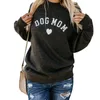 Hundmamma brev Skriv ut T-shirt 2019 Vår Höst Långärmad Sweatshirts Kvinnor Tee Mode Kvinna Toppar Maternity Kläder C6062