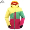 Whole-SAENSHING Nuevas chaquetas de nieve para niñas Ropa de esquí para mujeres Almohadilla de algodón Chaqueta de esquí impermeable cálida Invierno Esquí al aire libre y Snowb202S
