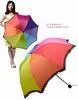Rainbow Color 3 Składane Parasol Kobiety Romantyczna Koronka Edge Anti UV UV 50+ Wodne Parasole do Słońca Lub Deszczu 3szt