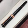 Célèbre stylo lucky star série Stylos à bille roulante au design unique en céramique noire de haute qualité cadeau d'écriture de bureau pour petit ami