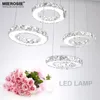 Good Quality Chrome Crystal Chandelier LED Diamond Ring Lamp Circle Stainless Steel Hanging Lamp Led Pendant Fixtures Lighting LED Lustres