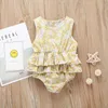 Schöne Neugeborene Baby Kleidung Säuglingsspielanzug 2019 Neueste Kinder Baby Mädchen Floral Rüschen Spielanzug-overall Outfit Baby Sommer Prinzessin Kostüm