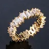 Multi-Stil Unregelmäßiger Ring Vintage Modeschmuck 925 Sterling Silberrose Gold Füllung Regenbogen Edelsteine ​​CZ Diamant Frauen Hochzeit Band Ring