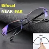 Fashion Rimless Reading Glasses Women Men Transparent Blue Light Blocking Frameless Computer Glasses Presbyopia Reader +1.0--+4.0 choose