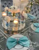 10PCS Center Piece okrągłe lustro na wesele dobrej jakości ślubne elementy środkowe Acryl Mirror Candle Plate4871441