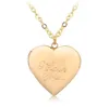 Kocham Cię Serca Medalion Naszyjnik Srebrny Rose Gold Chain Love Heart Secret Message Living Memory Wisiorek Lockets Kobiety Moda Biżuteria 30 sztuk