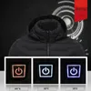 2019 winter Men smart USB electric heating constant temperature down jacket heating jacket hooded vest warm clothing#G9