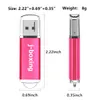 Розовый 5PCS / LOT Прямоугольник USB флэш-накопители Флэш-Pen Drive High Speed ​​Memory Stick хранения 1G 2G 4G 8G 16G 32G 64G для портативных ПК Thumb Pen