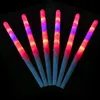 Fournitures de fête bâtons LED colorés lueur éclairer le bâton de soie pour la fête d'anniversaire de noël accessoire clignotant Sticks5386309