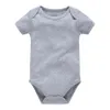 Bébés garçons filles couleur pure barboteuses été infantile triangle barboteuse onesies garçon fille à manches courtes coton barboteuse enfants vêtements de marque4301433