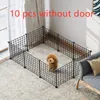 Fällbar Pet PlayPen Crate Iron Fence Puppy Kennel House Exercise Training Puppy Kattunge Space Dog Gate Tillbehör för kanin