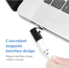 Supporto magnetico per ricarica rapida Convertitore adattatore per collegamento caricabatterie da USB tipo C a USB C a gomito da 4,3 A ad angolo retto per MacBook