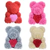 25cm PE Hearthaped Love Rose Bear Artificial Rose Wedding Bear Dolls Romantic Valentine039S Day Toy5397950