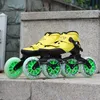 Speed ​​inline łyżwy Włókno węglowe 4 * 90/100 / 110mm Łyżwy konkurencji 4 Koła Street Racing Łodnik Patines Podobne Powerslide1