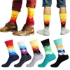 Mode Happy Socks Mannen Kousen Britse Stijl Plaid Sokken Gradiënt Kleur Dames Ondergoed Persoonlijkheid Katoenen Sokken Gratis Maat 6 Kleur
