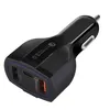 Rapide Charge rapide Chargeur allume-cigare 3 ports USB de type C 35W 7A puissance Auto chargeurs de voiture adaptateur pour téléphone samsung s7 s8 android