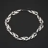 Mode Men Fire Flame Necklace Wave Sun Choker Halsband för kvinnor Hip Hop -kedja Trending Streetwear Silver Punk smycken Charms245U