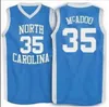 Anpassade män ungdomskvinnor Vintage #35 NC Tarheels White Blue Bob McOado College Basketball Jersey Size S-4XL eller Custom något namn eller nummer Jersey