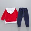 Småbarn Baby Boy Clothes Set Kids Hooded Tops Pants Bebe Child Outfits Toddler Boys Clothing 0-4 Years