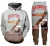 Nowe Mężczyźni / Damskie Backwoods Śmieszne 3D Drukuj Dresy Mody Crewneck Hip Hop Bluza i Spodnie 2 Sztuk Set Bluzy TZ020