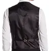 Black Men Suit Groom Vests Casual Sleeveless Wedding Groomsmen V Neck Business Men Suit Vest Foviva Style 1219202139409