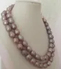 2 пряди 12-13 мм южное море барокко жемчужное ожерелье лаванды 18 "19" 925