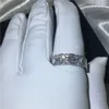 Choucong wyjątkowa obietnica Ring Finger 925 sterling Silver Diamond pierścionki zaręczynowe dla kobiet mężczyzn biżuteria ślubna