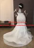 Sheer Long Sleeves Lace Plus Size African Wedding Dresses Mermaid 2019 Sexy Mesh Top Appliqued Beaded Bridal Gowns Custom Vestidos De Novia