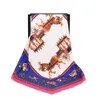 LuxuryHigh Quality 100 Silk Scarf Brand Famous Designer Horse E Print Mönster Square Scarf Womens Scarves For Gift Size 90x90cm 8411584