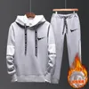 Sportkläder Höst Tracksuit Hoodies Byxor Tracksuit Sweatshirt Sweat Suit Gym Running Fitness Plus Storlek Jogging Set