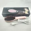 Nouveau DHL rapide cheveux lisseur brosse droite style outil NASV belle étoile fer plat électronique peigne lisseurs HQT-906