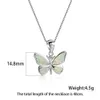 Ciondolo farfalla con opale di fuoco gioielli animali selvatici in argento sterling 925 collana da donna per regalo1812729