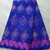 5Yards/pc Most popular pink african cotton fabric embroidery swiss voile dry lace for clothes BC97-8