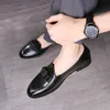 Loafers erkekler deri elbise ayakkabıları oxfords erkekler klasik ayakkabı Gents ayakkabı moda sepatu üzerinde pria sapato sosyal maskulino kurşun bu242z