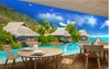 Custom 3D Tapete Seaside Resort Landschaft Wohnzimmer Schlafzimmer Hintergrund Wanddekoration Wandtapete