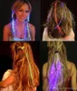 20 sztuk Butterfly LED Flashing Fiber Oprawy Włosy Barrettes Dla Dziewczyn Kobiet Barrettes Do Light Up Night Club Party Decor