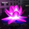 Fleur de Lotus gonflable personnalisée, grand éclairage, plantes simulées de hauteur de 3m/6m, fleur artificielle pour décoration de concert et de fête dansante