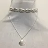 Puka Kabuk Kolye Metal Çift Zincir Chokers Alaşım Tarak Kolye Kolye Ulusal Stil Altın ve Gümüş