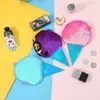 Holiday Gift 6 Styles Ice Cream Mermaid Sequin Coin Purse With Lanyard Outdoor Portable Cartoon Glitter Party Storage Wallet Bag DH0503 T03
