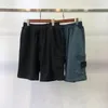 Moda Mens Shorts Calças Esportivas Vintage Algodão Azul Curto Logo Gravata Bordado Verão Street Explosion Capris