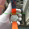 공장 판매 시계 사진 좋은 품질 석영 크로노 그래프 작업 오렌지 고무 스트랩 달력 시계 망 시계