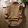 Vinter Turtleneck Cashmere Sweater Men New Fashion Men's Christmas Sweater Långärmning Slim Fit Student Warm Pullover