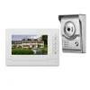 Ev İyileştirme 7 inç Renkli Ekran Video Kapı zili interkom 4 Kablolu Görüntülü Kapı Telefonu HD Kamera