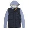 ブランド韓国の男のファッション暖かいパーカーサイズM-3xlパッチワークデザインの綿パッド入りスタイルの若い男性冬のジャケット