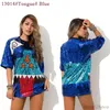 Multicolor Kobiety Topy Koszulki Cekinowy Glitter Luźne Koszule Hip-Hop Club Party Dance Casual Dress Seksowne Lato Damskie